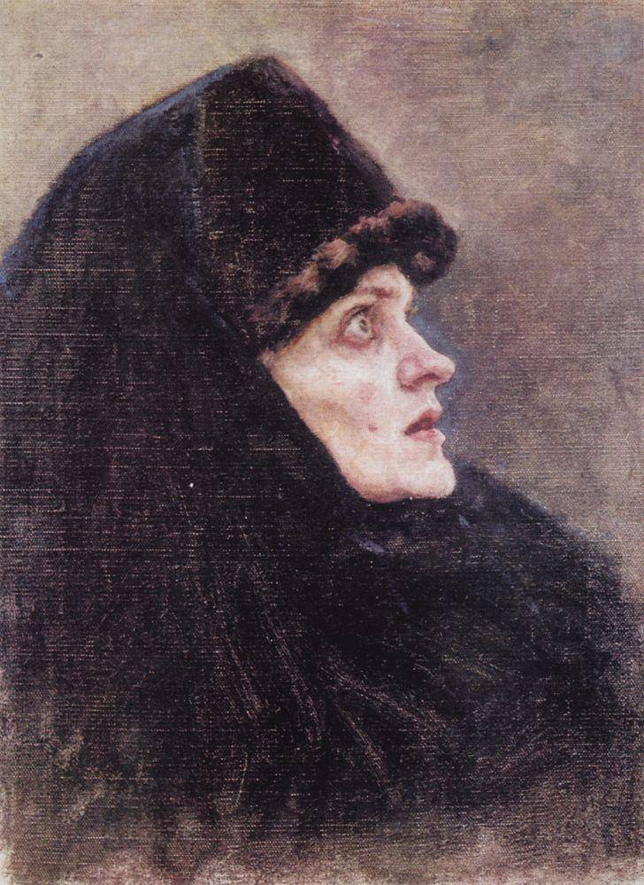 Head of Boyarynya Morozova (study) - Vasily Surikov