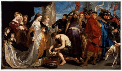Head of Cyrus Brought to Queen Tomyris in master bedroom