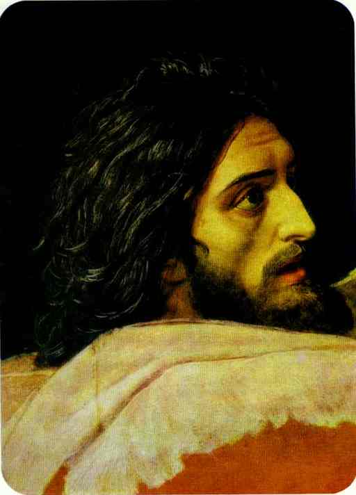 Head of John the Baptist by Alexander Ivanov — hand-painted portrait oil painting reproduction on canvas