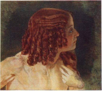 Head of John the Evangelist by Alexander Ivanov — hand-painted portrait oil painting reproduction on canvas