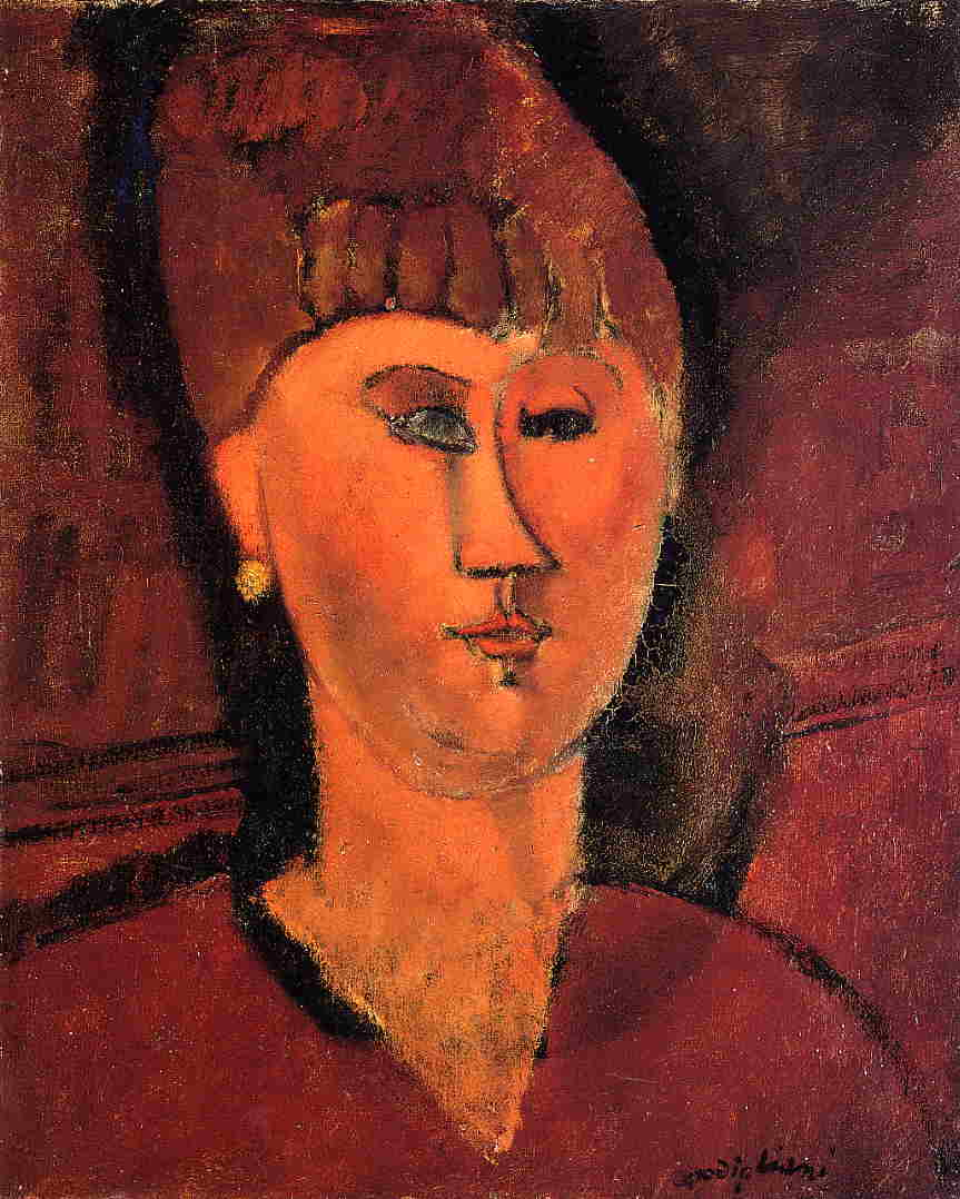 Head of Red-haired Woman - Amedeo Modigliani