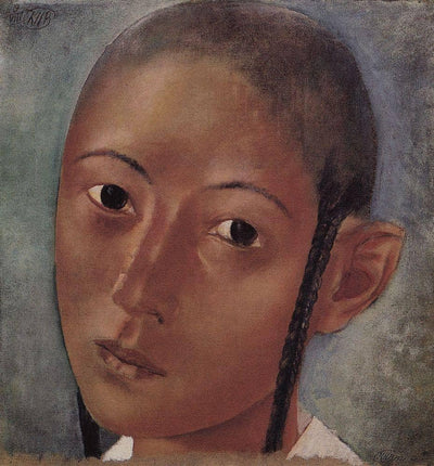 Head of the boy-Uzbek in hallway