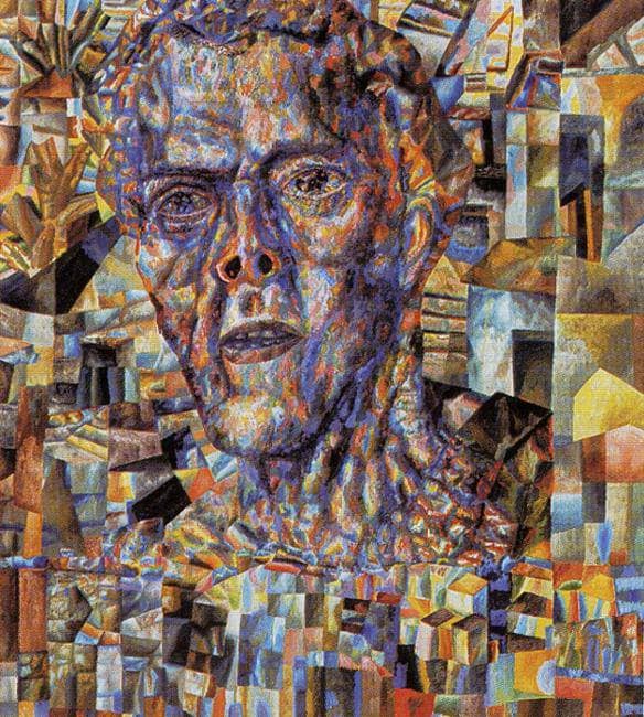 Head by Pavel Filonov — hand-painted abstract oil painting reproduction on canvas