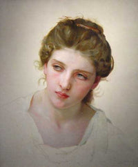 Head Study of Female Face Blonde by William-Adolphe Bouguereau — hand-painted portrait oil painting reproduction on canvas