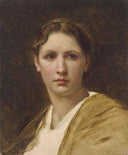 Head study by William-Adolphe Bouguereau — hand-painted portrait oil painting reproduction on canvas