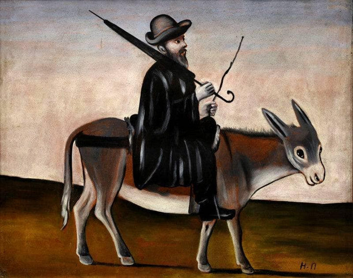 Healer on a Donkey by Niko Pirosmani — hand-painted animal oil painting reproduction on canvas
