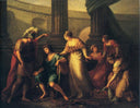 Hector Calls Paris to the Battle by Angelica Kauffman — group oil painting wall art, Neoclassicism