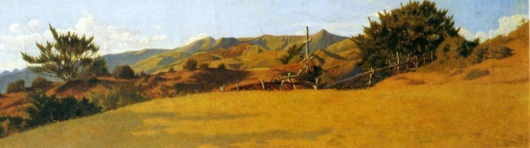 Heights by Odoardo Borrani, hand-painted landscape oil painting reproduction on canvas
