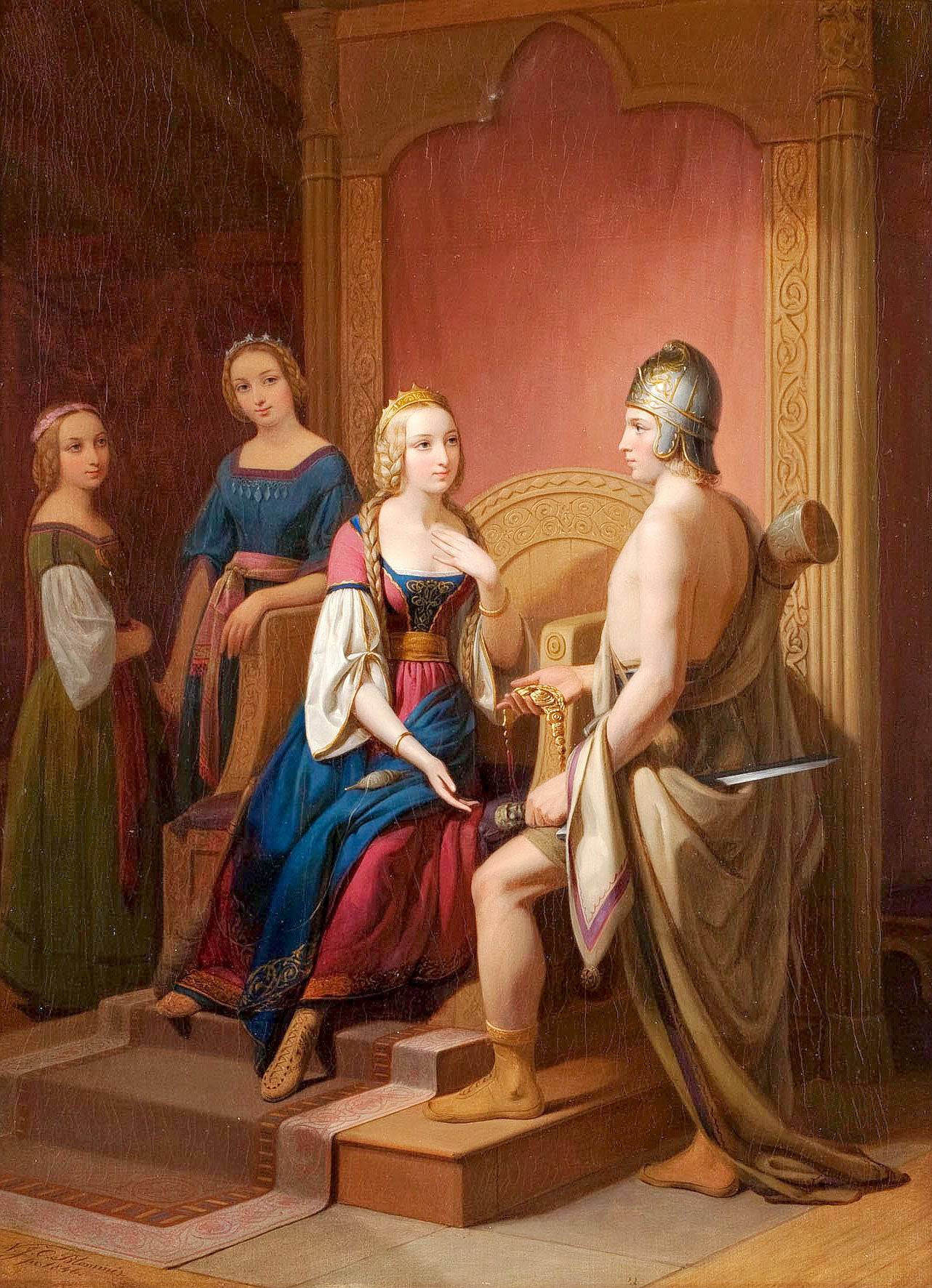 Heimdallr returns the necklace Bryfing to Freyja - Nils Blommér