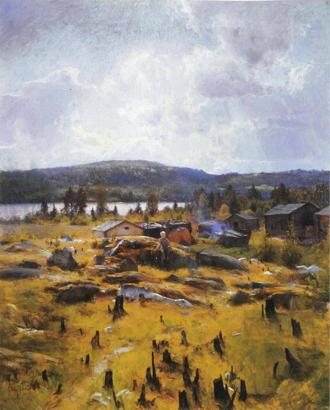 Heinäkuun Päivä by Eero Järnefelt — hand-painted landscape oil painting reproduction on canvas