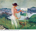 Helen Taylor Sketching by John French Sloan — male oil painting wall art, Realism
