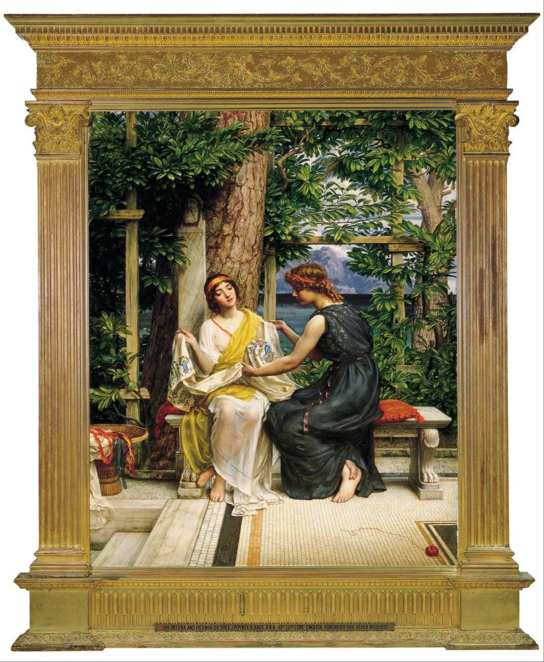 Helena and Hermia by Edward Poynter — hand-painted portrait oil painting reproduction on canvas