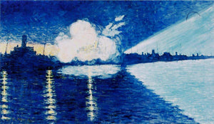 Helsinki Pakkahuoneen Ranta Illuminated by Spotlights - Alfred William Finch