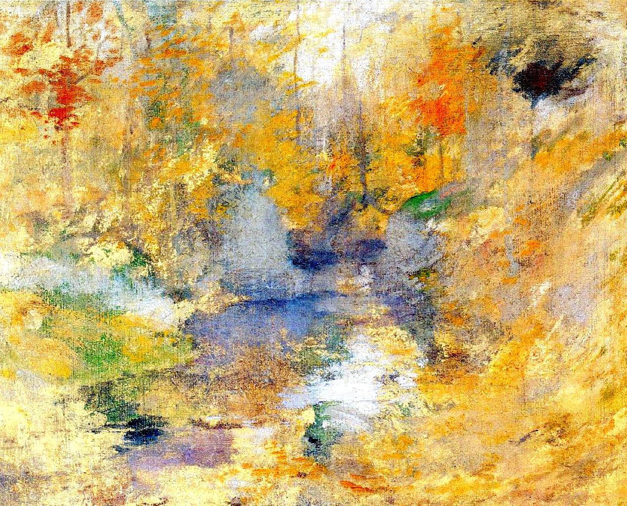 Hemlock Pool (aka Autumn) - John Henry Twachtman