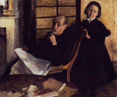 Henri De Gas and His Neice, Lucie Degas in study