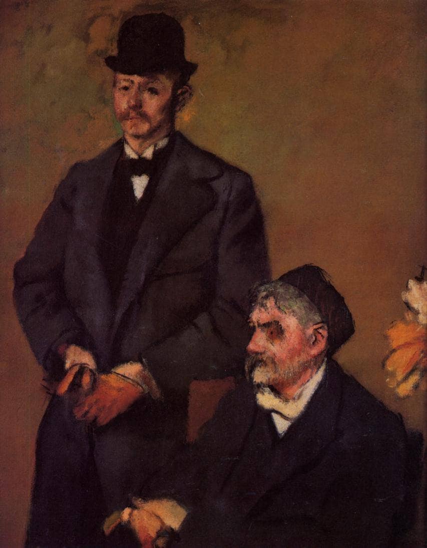Henri Rouart and His Son Alexis by Edgar Degas — hand-painted portrait oil painting reproduction on canvas