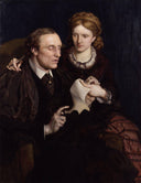 Henry Fawcett; Dame Millicent Garrett Fawcett by Ford Madox Brown — group oil painting wall art, Romanticism