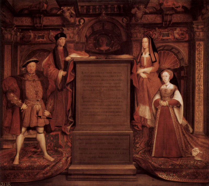 Henry VII, Elisabeth of York, Henry VIII and Jane Seymour on gallery wrap