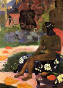 Her nami is Vairaumati by Paul Gauguin — female oil painting wall art, Post Impressionism