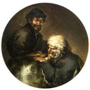 Heraklit Und Demokrit by Salvator Rosa — hand-painted portrait oil painting reproduction on canvas