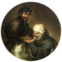 Heraklit Und Demokrit by Salvator Rosa — hand-painted portrait oil painting reproduction on canvas