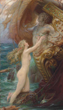 A Deep Sea Idyll by Herbert James Draper — seascapes oil painting wall art, Academicism