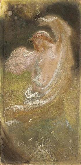 A Nymph in a Sunlit Glade by Herbert James Draper, hand-painted cultural oil painting reproduction on canvas