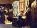 The Embroiderers by Herbert James Draper — hand-painted portrait oil painting reproduction on canvas