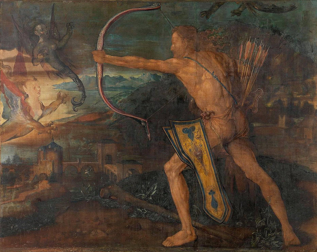 Hercules kills the Symphalic Bird by Albrecht Durer — hand-painted abstract oil painting reproduction on canvas