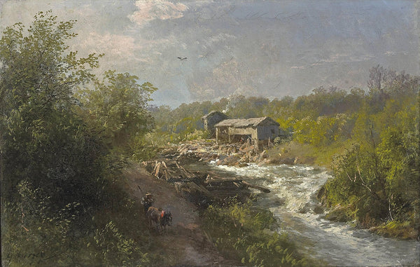 Mill by a Mountain Stream, Believed to Be the Sierras