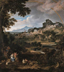Heroic Landscape with Rainbow by Joseph Anton Koch — hand-painted landscape oil painting reproduction on canvas