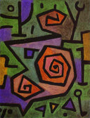 Heroic Roses by Paul Klee — hand-painted abstract oil painting reproduction on canvas