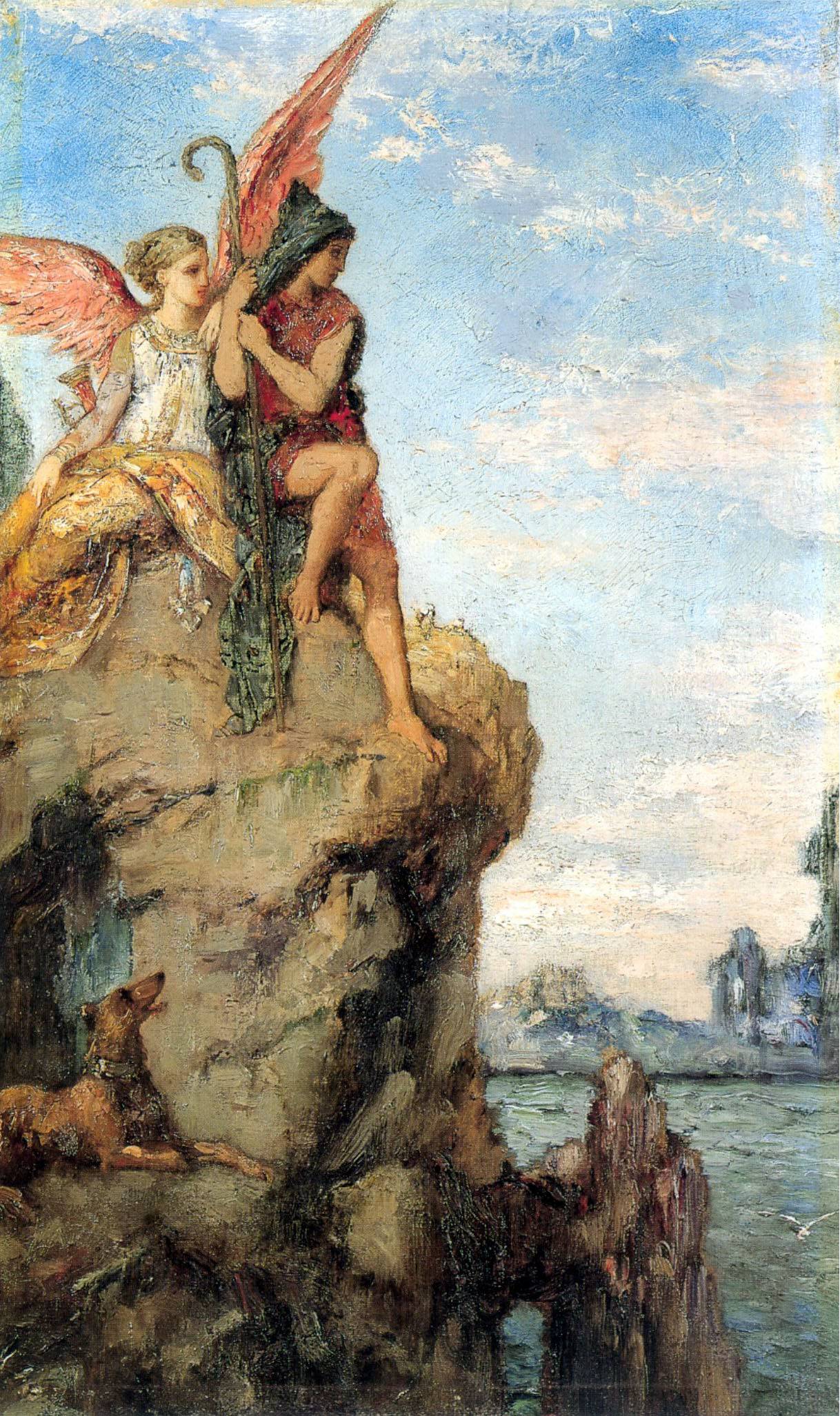 Hesiod and the Muse - Gustave Moreau