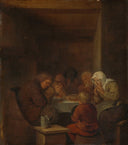 Het Gebed Voor De Maaltijd by Jan Miense Molenaer — group oil painting wall art, Baroque