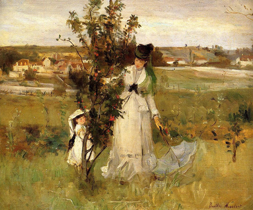 Hide and Seek by Berthe Morisot — hand-painted botanical oil painting reproduction on canvas