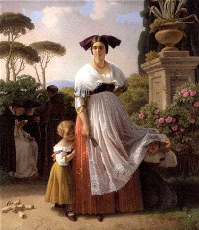 Hide and Seek by Theodor Leopold Weller — hand-painted cultural oil painting reproduction on canvas