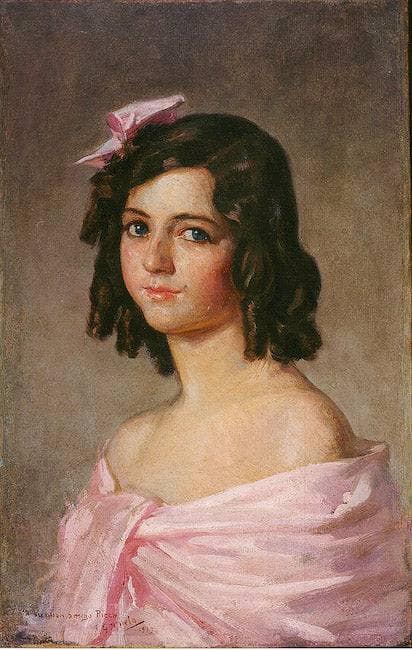 Hija De D Jacinto Pico N by José Garnelo — hand-painted portrait oil painting reproduction on canvas
