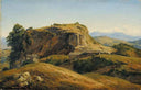 Hilly landscape, Auvergne by Theodore Rousseau — rock oil painting wall art, Realism