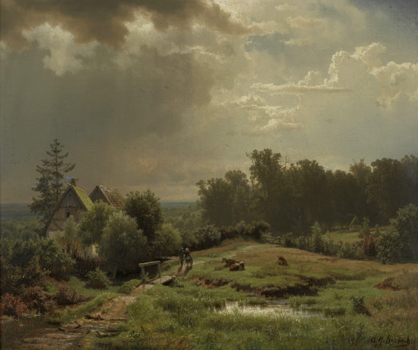 Hilly Landscape With Cloudy Sky