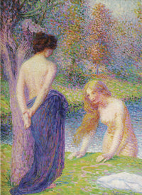 Women Bathing by Hippolyte Petitjean — hand-painted impressionism oil painting reproduction on canvas