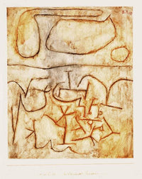 Historic ground by Paul Klee — hand-painted abstract oil painting reproduction on canvas
