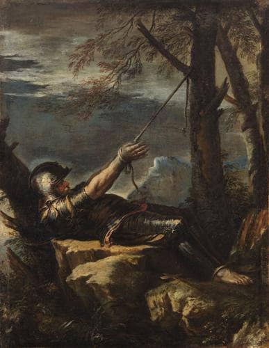 Hl. Wilhelm Von Maleval Als Büßer by Salvator Rosa — hand-painted landscape oil painting reproduction on canvas