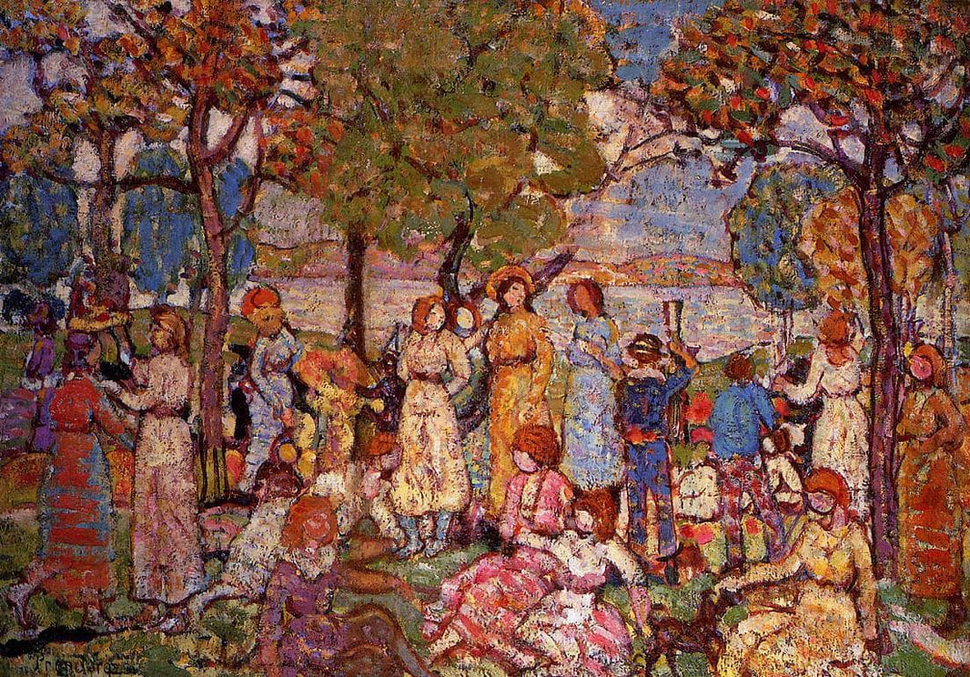 Holidays by Maurice Prendergast — hand-painted abstract oil painting reproduction on canvas