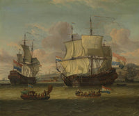 Hollandse Straatvaarders Bij Een Haven Aan De Middellandse Zee-hollandse Straatvaarders Bij Een Middellandse-zeehaven-dutch Ships in a Mediterranean Roadstead