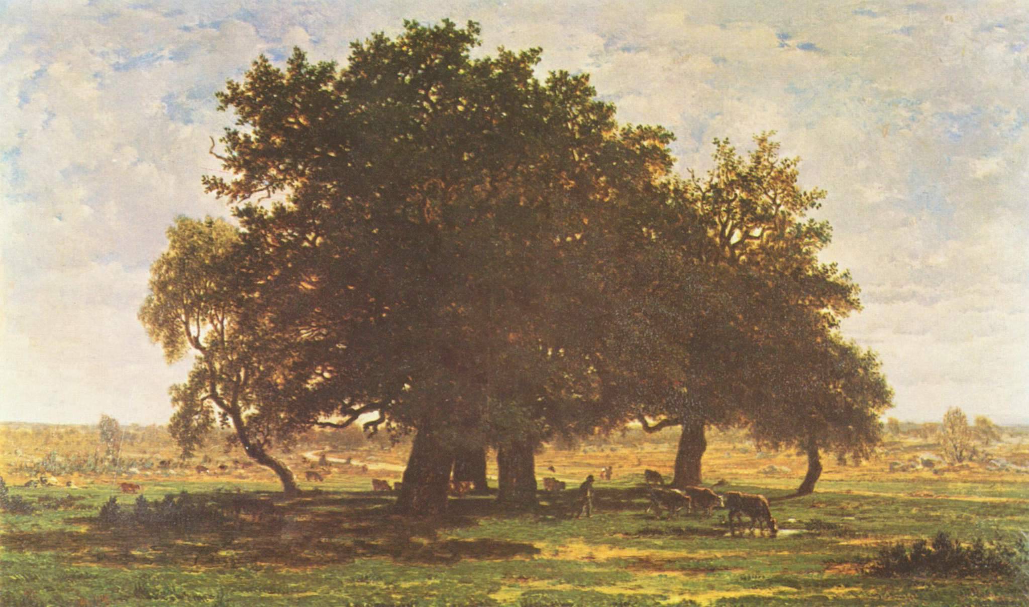 Holm Oaks, Apremont - Theodore Rousseau