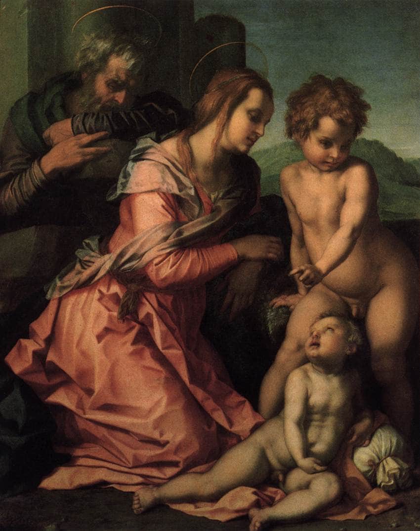 Holy Family by Andrea del Sarto — hand-painted cultural oil painting reproduction on canvas