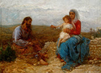 Holy Family of the Grappa by Noè Bordignon — hand-painted portrait oil painting reproduction on canvas