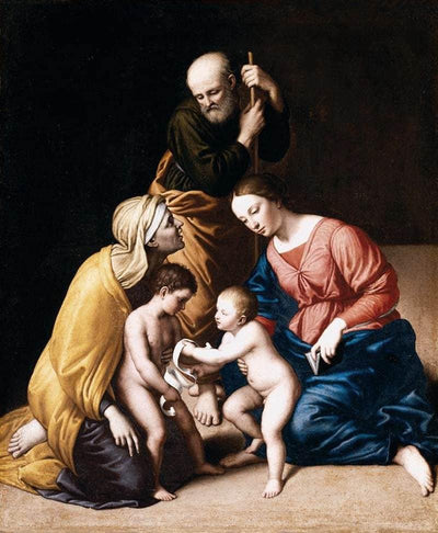 Holy Family with the Infant St John the Baptist and St Elizabeth in master bedroom