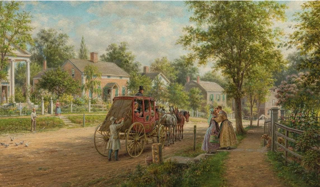 Home Again by Edward Lamson Henry — hand-painted animal oil painting reproduction on canvas