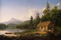 Home in the Woods by Thomas Cole — hand-painted botanical oil painting reproduction on canvas